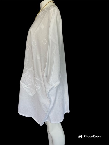 T BY TRASNPARENTE Women's 50/50 Tunic Lagenlook oversized ONE size Made in Italy - Picture 8 of 12