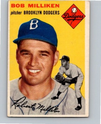 1954 TOPPS BASEBALL #177 BOB MILLIKEN              MID GRADE  NL