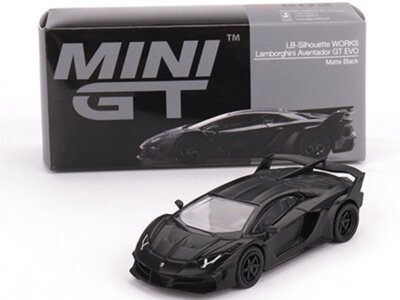 LAMBORGHINI Aventator GT Evo - LBWK Silhouette - matte black - Mini GT 1:64