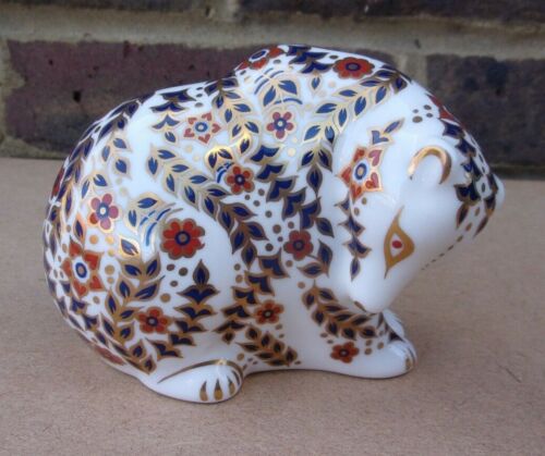 ROYAL CROWN DERBY Paperweight - Russian Bear (Silver Stopper)
