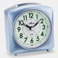 Atlanta Wecker Ohne Ticken Licht Snooze Crescendo Quarz Analog Blau - 2128/5