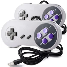2 Pack iNNEXT SNES USB Super SNES Controller Gamepad for PC & MAC & Raspberry Pi