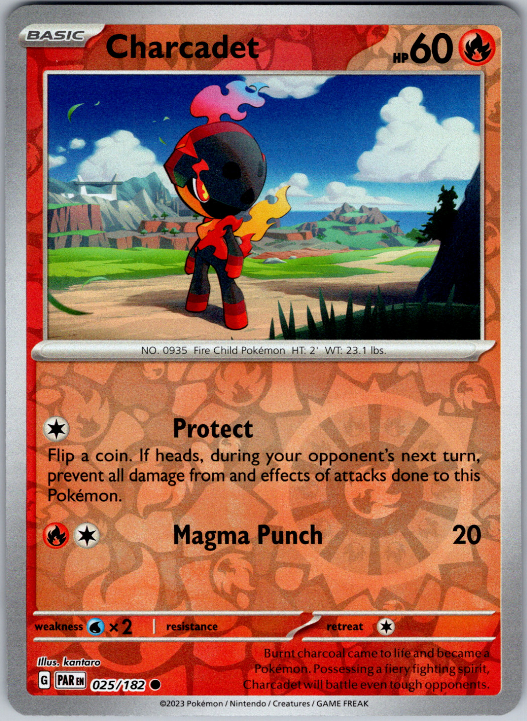 Pokemon - Charcadet - 025/182 - Paradox Rift - Reverse Holo - NM/M