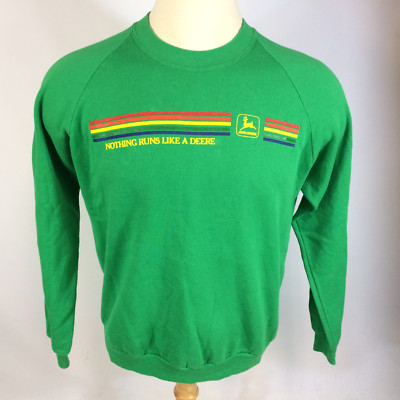 Vintage 80s Rainbow Stripe John Deere 