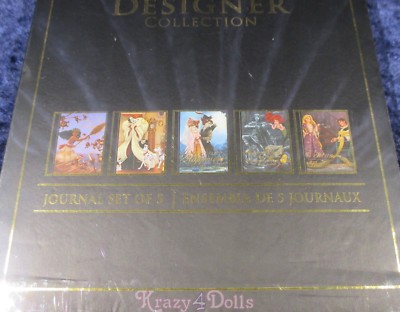 Disney Designer Fairytale Folktale Doll Collection Journal Boxed Set of 5 NEW!
