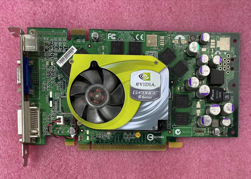 Nvidia 0MG229 Geforce 6 Series P260 VGA S-Video DVI PCIe Video Graphics GPU - Image 3 of 4