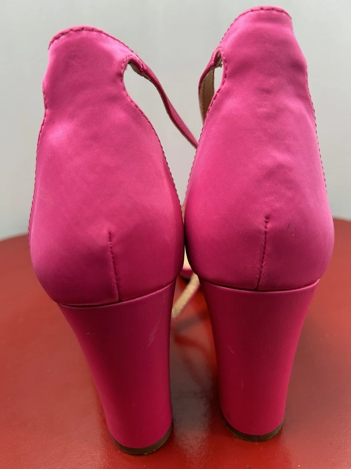 Sandalias de vestir Beella para mujer Madden Girl tacón rosa intenso talla 10M BarbieCore Foto 4 de 4