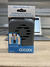 NEW IN BOX  02Cool Deluxe Personal Necklace Fan - Gray