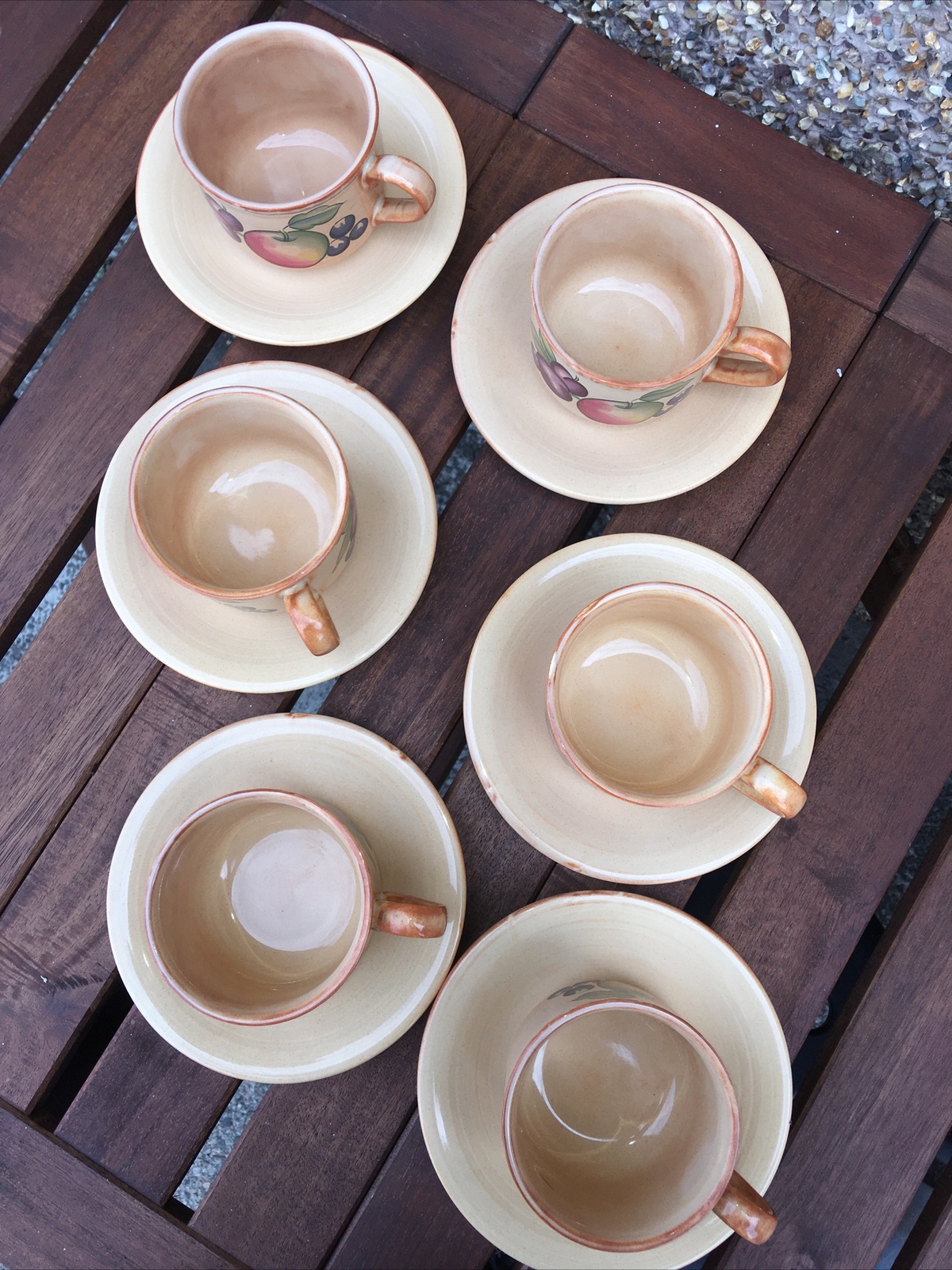 Hornsea Pottery 6pc Cup And Saucer Set. 1990 Yeovil eBay