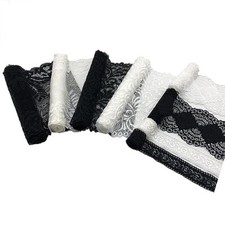 Stretch Lace Fabric Lace Trim Ribbon for Garment and DIY Craft Supply- 8 Asso...
