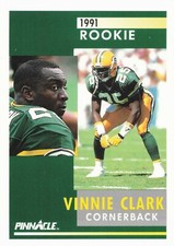 1991 Pinnacle #291 Vinnie Clark RC Rookie Card NFL Football Card. rookie card picture