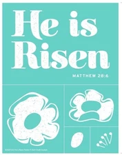 NEW “HE IS RISEN FLOWER” Chalk Couture Chalk Transfer Stencil Size B