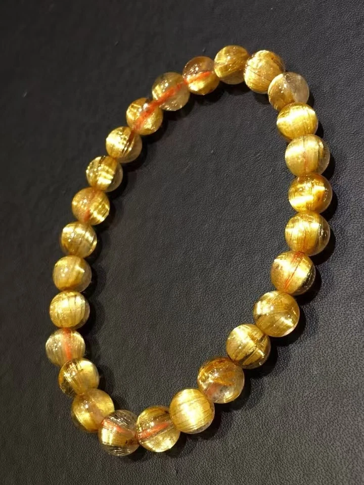 Pure natural Brazilian titanium crystal plate titanium shunfa bracelet - Image 2 of 4