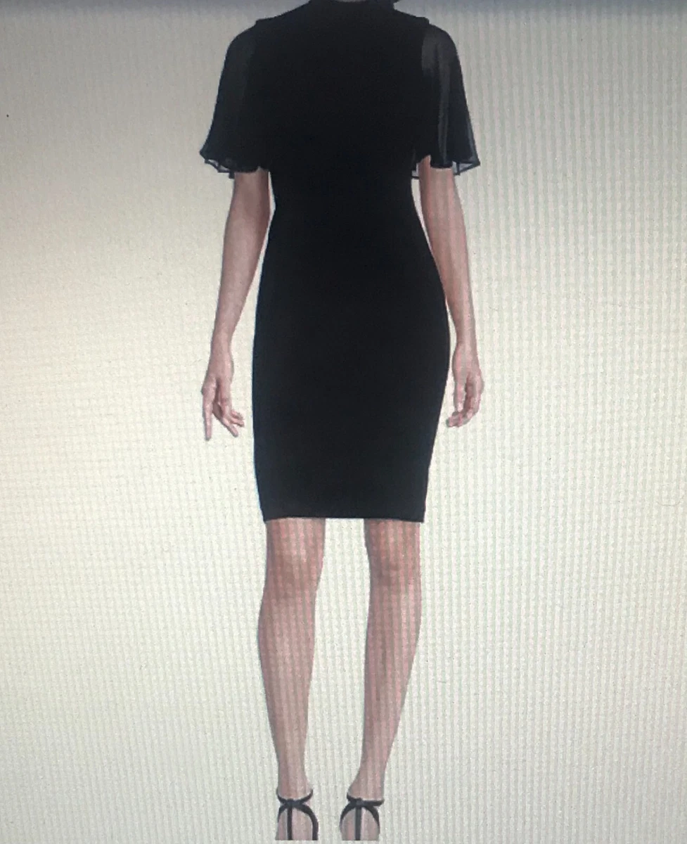 Tie neck sheath shop dress