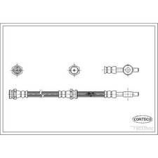 CORTECO Bremsschlauch Bremsleitung hinten für Hyundai Santa Fé I 19033500
