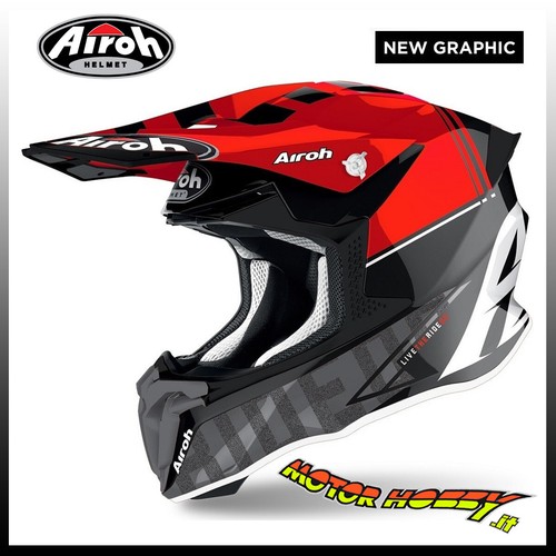 CASCO CROSS ENDURO MOTARD AIROH TWIST 2.0 TECH RED GLOSS | eBay
