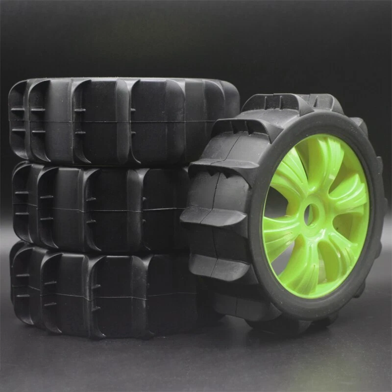 1/8 RC Off Road Paddles Tires Sand Snow Buggy tyres 120mm & Hex 17mm Wheels 4pc - Image 3 of 4
