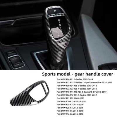 Gear Shift Knob Panel Carbon Fiber Style Cover ABS For BMW F20 F30 F22 F32 X3 X5