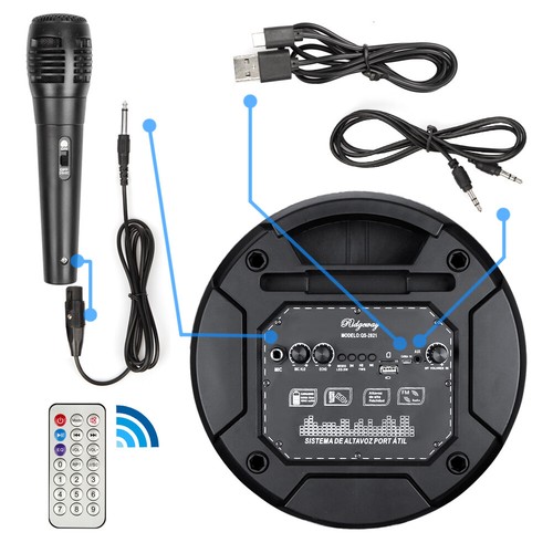 Portable Bluetooth Speaker Sub woofer Heavy Bass Sound Party System With Mic - Photo 14 sur 15