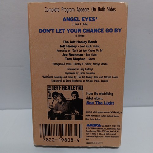 Angel Eyes (single) by Jeff Healey Band (Cassette) - Picture 2 of 12