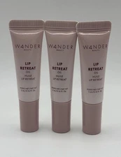 NEW 3X Wander Beauty Lip Retreat Lip Oil in OASIS GLOW Travel Minis 5ml/0.16oz E