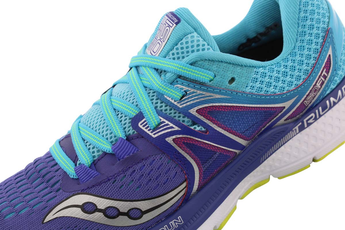 Saucony Triumph Iso 3 Running Women'S Shoes Size 7, Color: Purple/Blue/Citron thumbnail 2