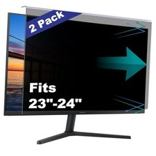 2 Pack Computer Privacy 2 Pack 23 - 24 Inch Diagonal Black Privacy Screen