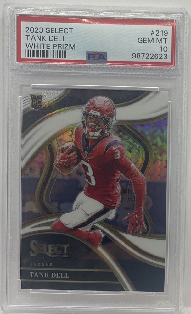 Tank Dell 2023 Select White Prizm #219 RC Rookie #06/35 PSA 10 GEM TEXANS SP SSP