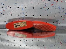 Vintage Dupont Nylon Folding Comb RED Plastic W Sticker 29¢