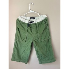 Mini Boden Boys Green Twill Pull On Shorts Adjustable Waist 4Y