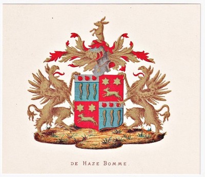 De Haze Bomme Wappen Wapen coat of arms blason Nederland Heraldik heraldy 1880
