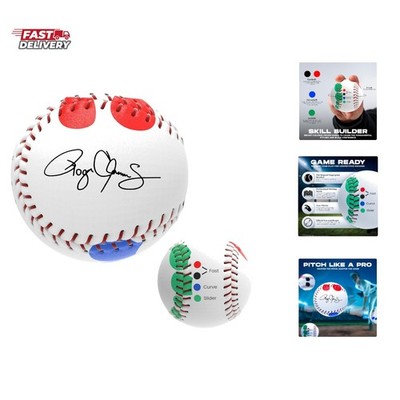 Roger Clemens Pitching Trainer | Color Coded Finger Placement Marks | Instruc...