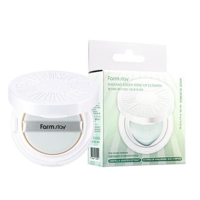 FARMSTAY Glow Tone Up Cushion 15g #Radiant Green Whitening Koreanische Kosmet...