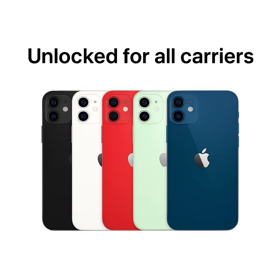 Apple iPhone 12 5G - 64GB/128GB/256GB - Unlocked - 100% Batt - All Colors - FAIR