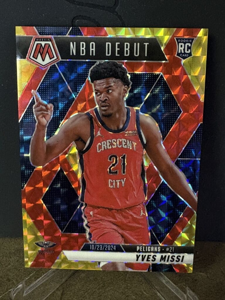 YVES MISSI 2024-25 MOSAIC NBA DEBUT ROOKIE RED YELLOW FUSION RC /75