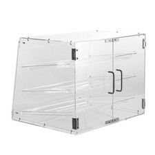 Pastry Display Case, 3-Tier Commercial Countertop Bakery Display Case, Acrylic
