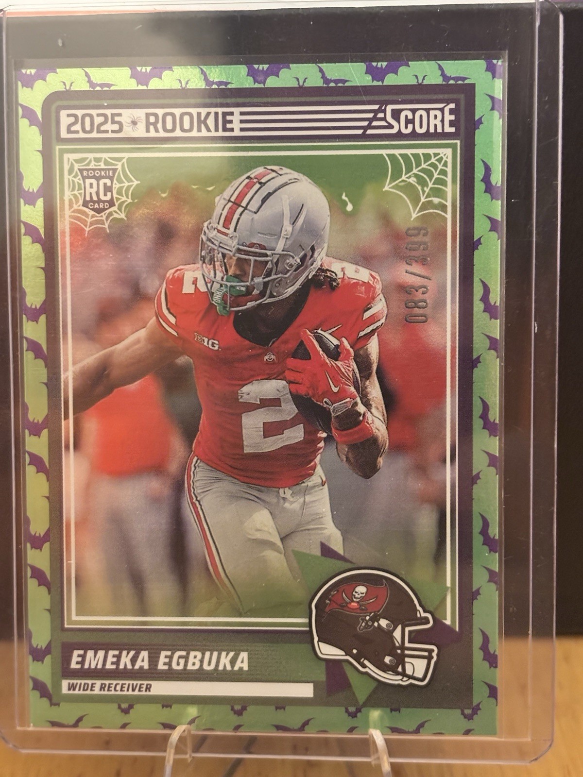 Emeka Egbuka 2025 Score A Treat Football Rookie Bats #/399 Tampa Bay Buccaneers