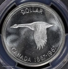1967 Canada Silver Dollar Goose S$1 PCGS MS 63 BU UNC