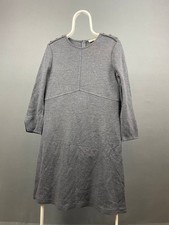 Tory Burch Womens Sheath Dress Size L Gray Wool Long Sleeve Back Zip