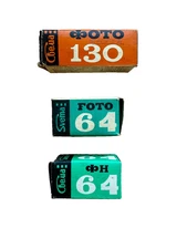 Lot of 3 Vintage Soviet Svema Foto Films | USSR 130 & 64 ASA | Sealed Boxes