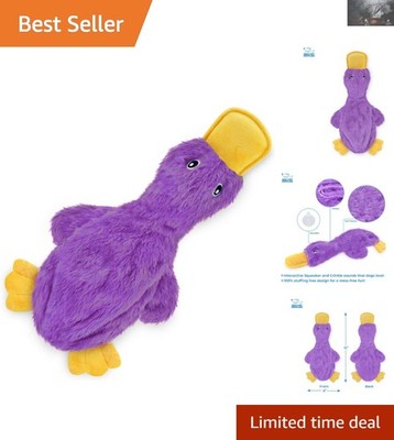 Interactive Squeaky Dog Crinkle Duck Toy - Mess-Free, Durable Fun for Pets