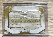2018 Topps Diamond Icons Cut Gold Signature Kid Nichols 1/1 Hall Of Fame Auto