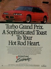 1990 Pontiac Turbo Grand Prix A Toast To Your Hot Rod Heart Original Print Ad