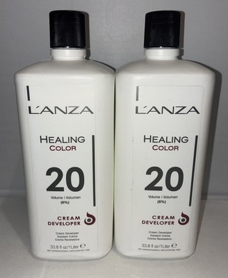 Lot Of 2- Lanza Healing Color  Cream Developer  20 Volume 32oz Each