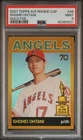 2021 Topps A/S Rookie Cup #46 Shohei Ohtani Gold Foil /50 Bat Image 70th PSA9
