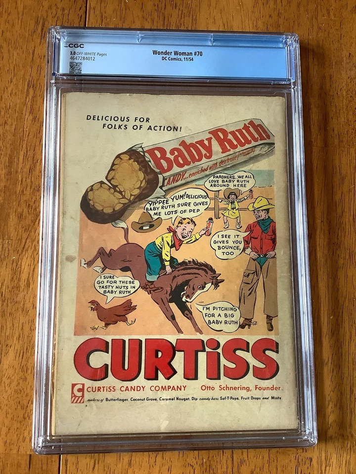 Wonder Woman 70 CGC 3.0 G/VG OW PGS 1954 1st Angle Man - Image 2 of 2