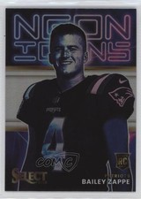 2022 Panini Select Neon Icons Silver Prizm Bailey Zappe #NI-14 0x1