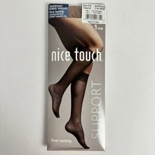 Nice Touch Vintage Support Therapy Firm Toning Knee High Natural Size CD