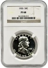 1955 Franklin Silver Half Dollar NGC PF68