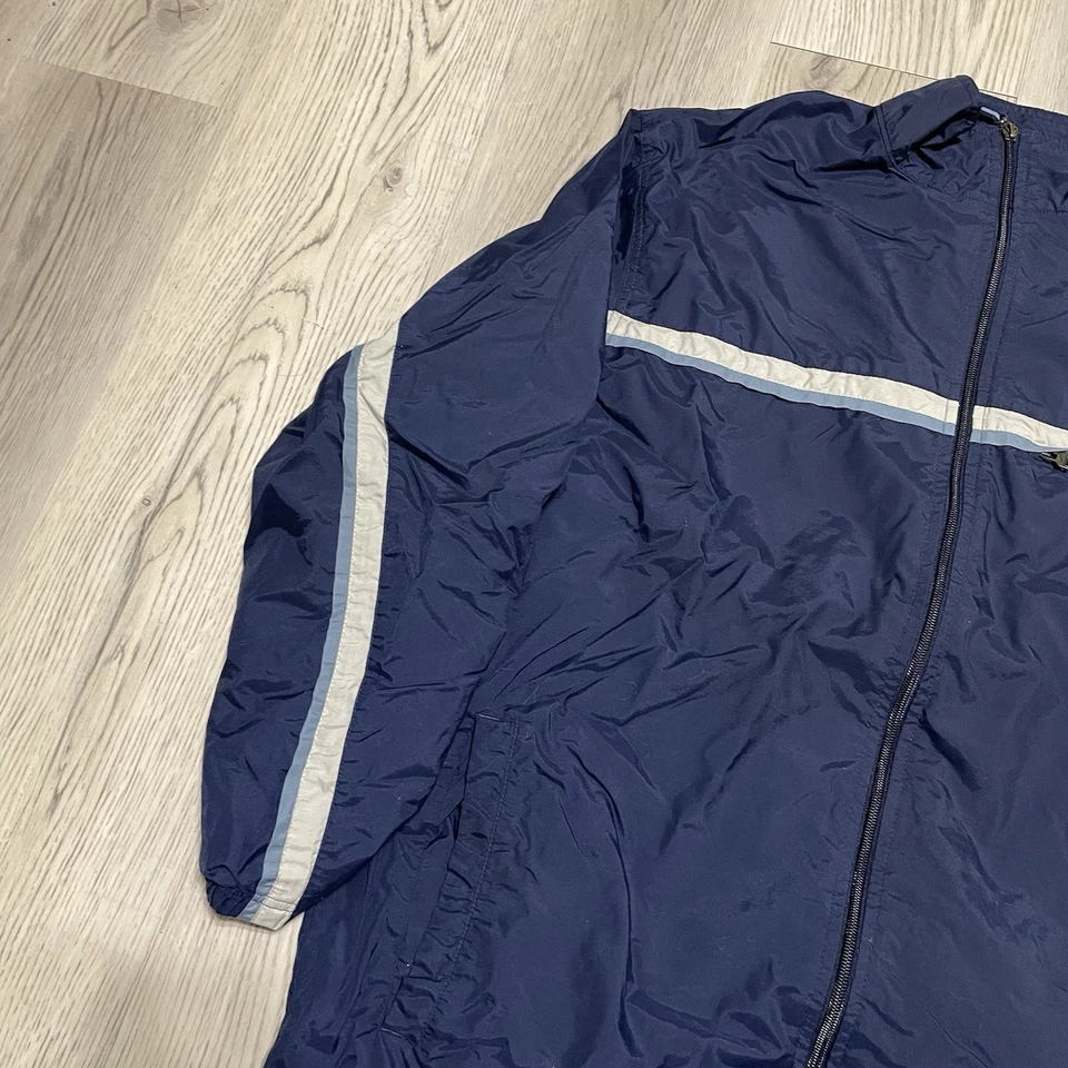 Vintage 90s Nike Jacket Adult XL Extra Large Navy Blue Zip Up Windbreaker Nylon - Image 3 of 4